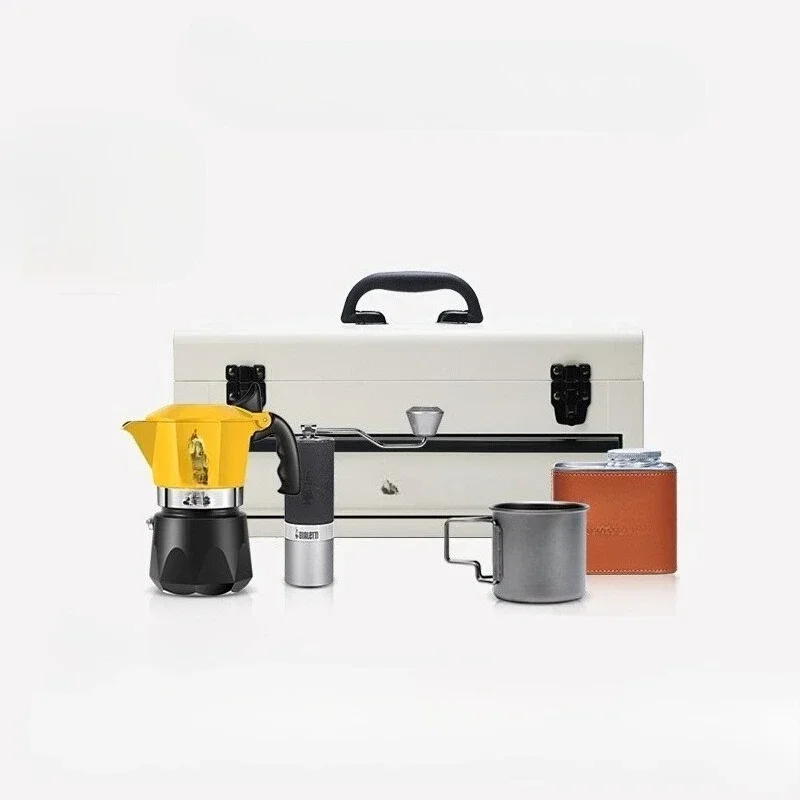 Coffee Equipment Gift - Набор для кемпинга: кофеварка Мока, подарочная