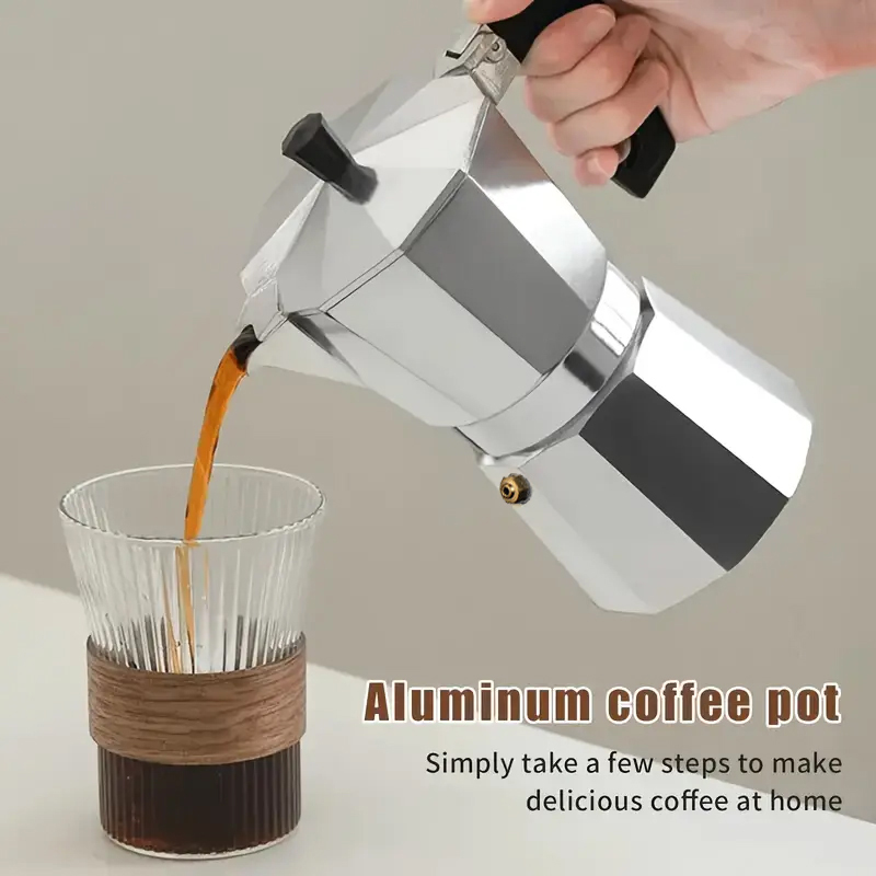 Coffee Equipment Camping - Классическая алюминиевая мока-кофеварка 50-300 мл для