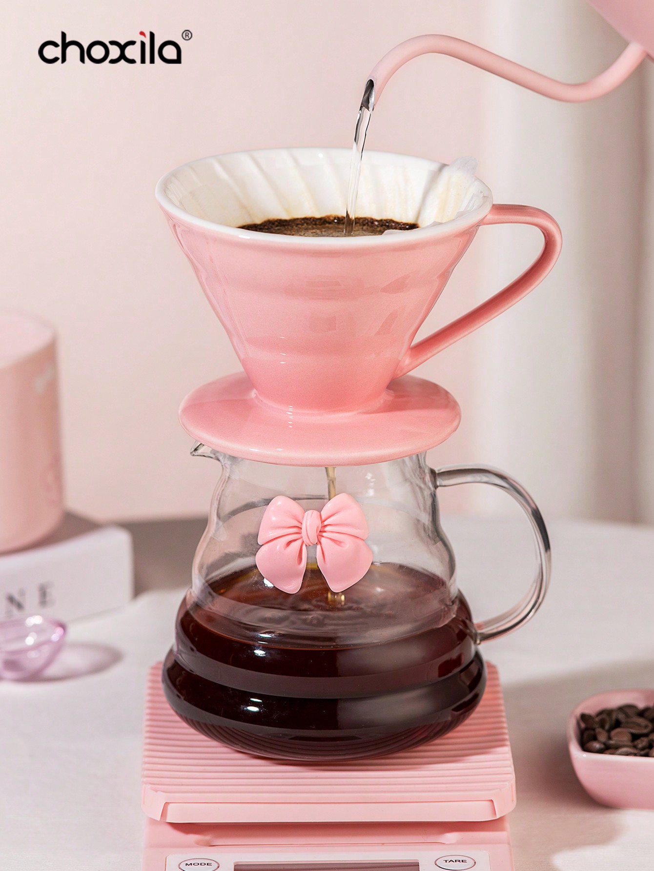 1 комплект розового кофейного  – обзор и цена Coffee Equipment Kit